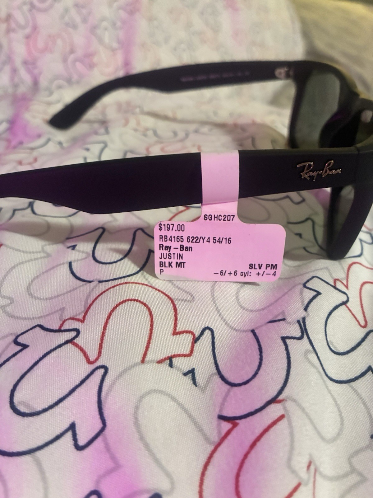 Ray-Ban RB4165 Justin Polarized Sunglasses Gray Lens Black Plastic Frame