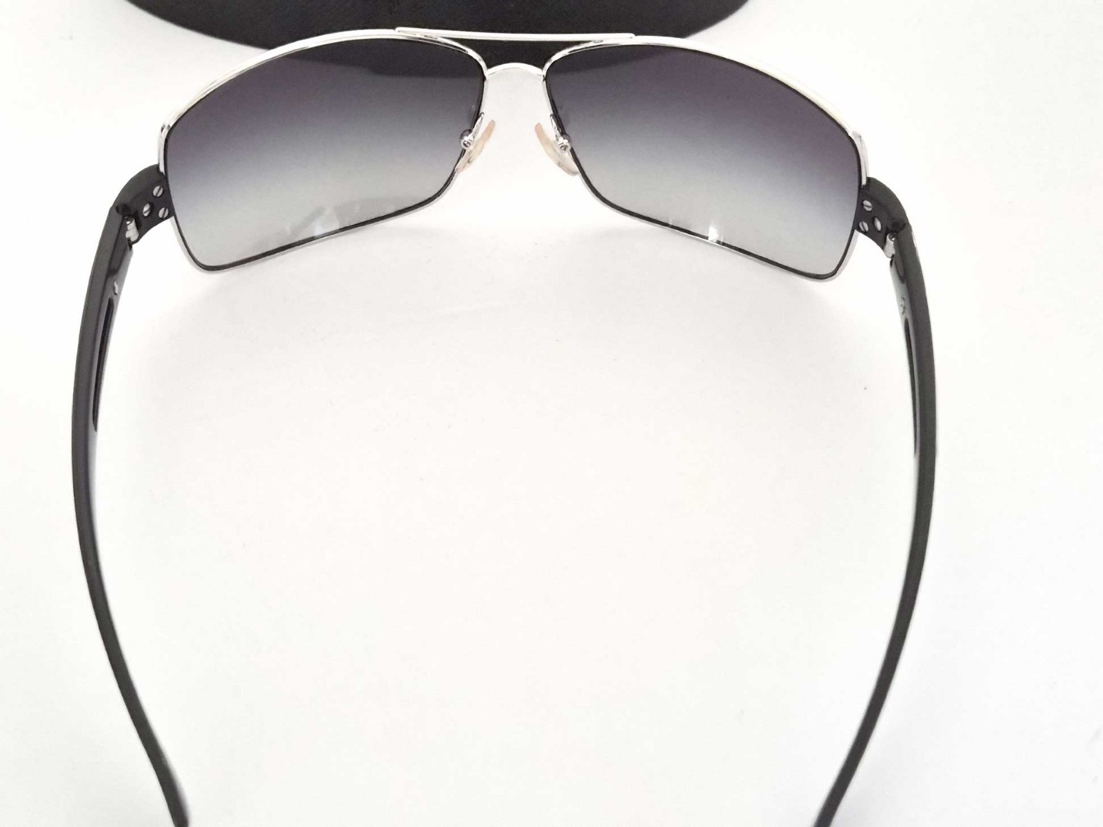 Prada Sunglasses Silvertone Metal Aviator SPR 541