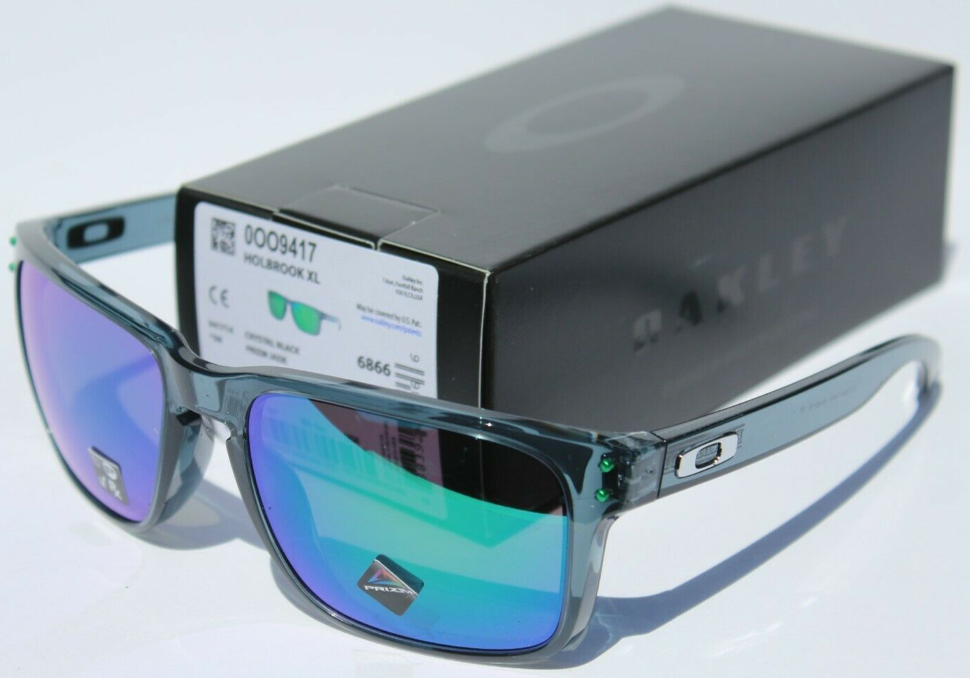 OAKLEY Holbrook XL Sunglasses Crystal Black/Prizm Jade Green NEW OO9417