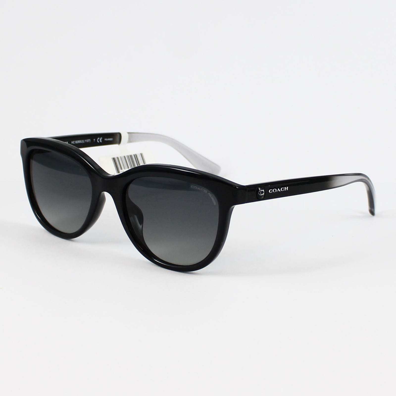Coach Designer Sunglasses HC8285U Signature Workmark Square Black Gray Gradient