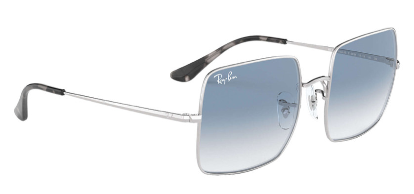 Ray-Ban Square Silver l Clear Gradient Blue RB1971 91493F 54mm