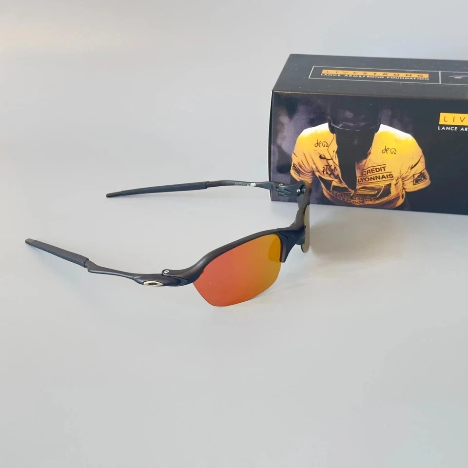 Oakley Romeo 2 Sunglasses Metal Frame Red Lens Made In USA