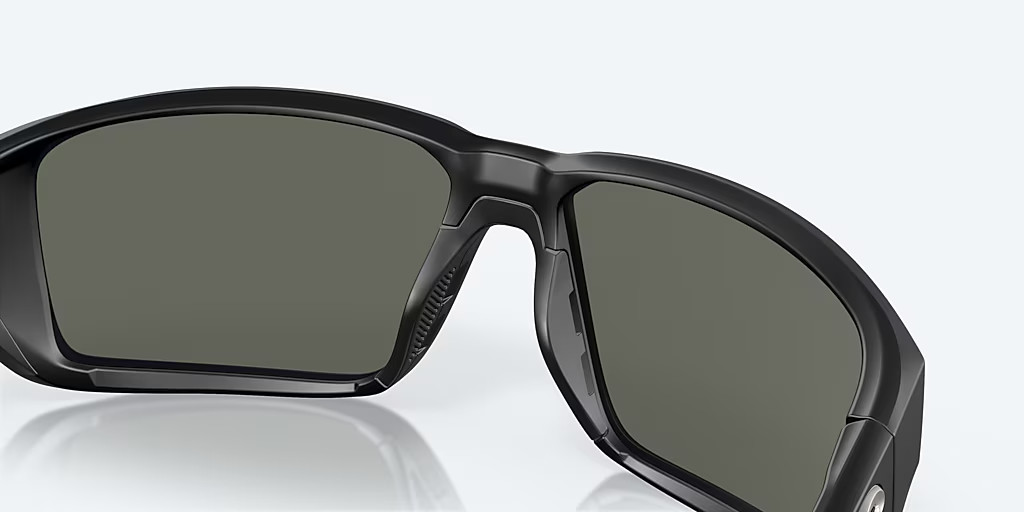 Costa Del Mar Fantail PRO Black / Gray Silver POLARIZED Glass Sunglasses 580G