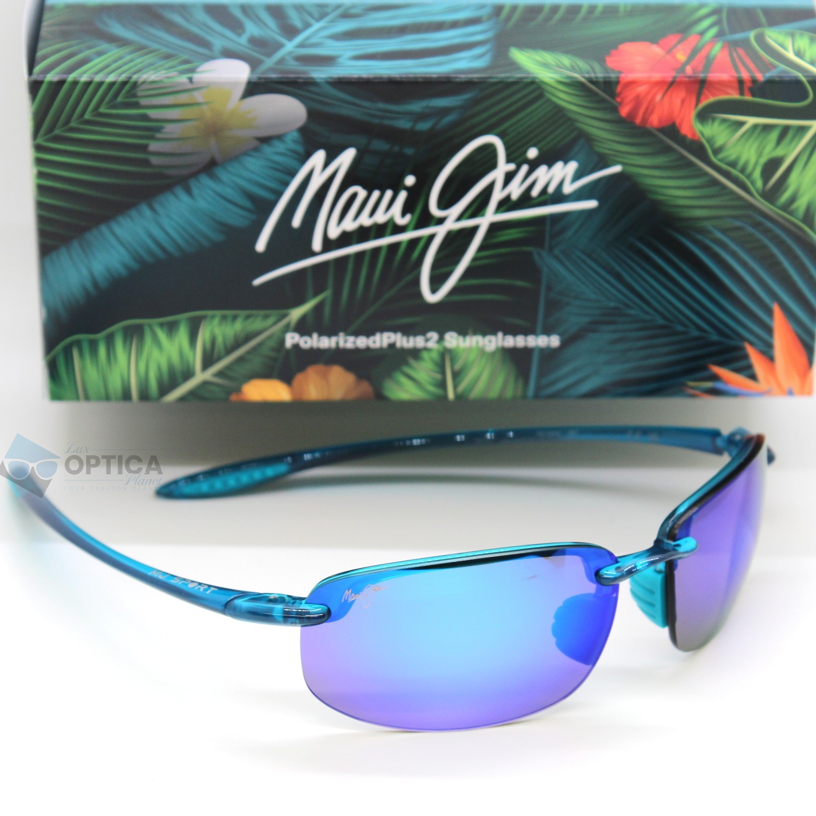 NEW Maui Jim Hookipa Blue Hawaii Polarized Sport Sunglasses MJ0407S-007