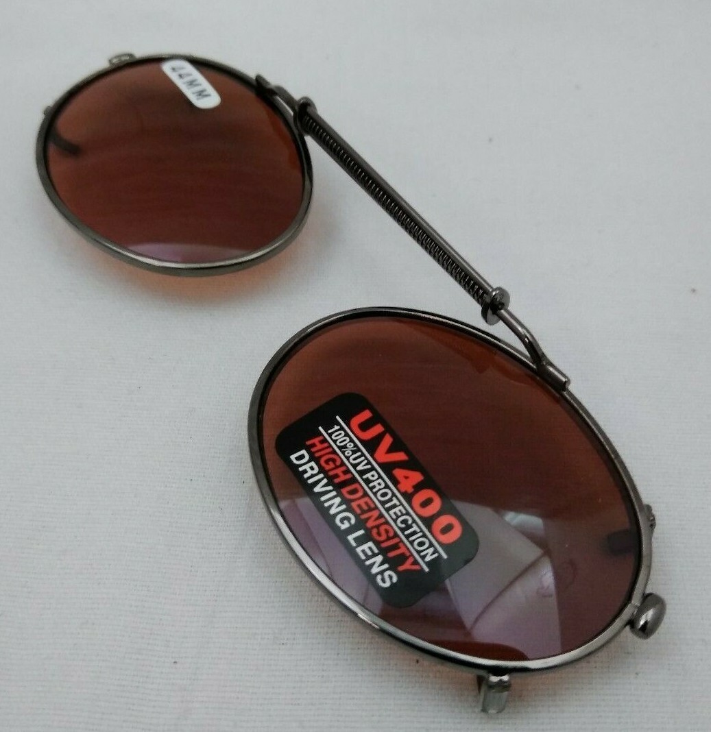 NEW DRIVING UV 09144 Eye Protection Clip on Sunglasses / 44MM