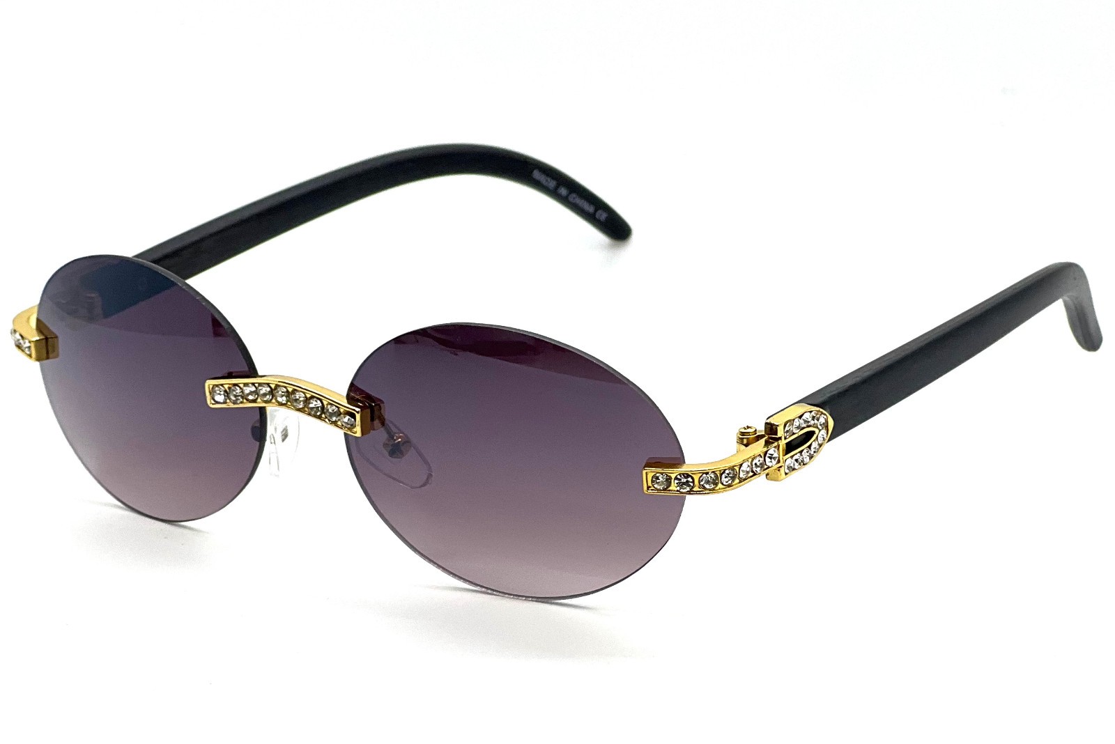 Diamond buffs sunglasses men’s women’s LUXURY glasses retro Gold buff’s vvs Ice