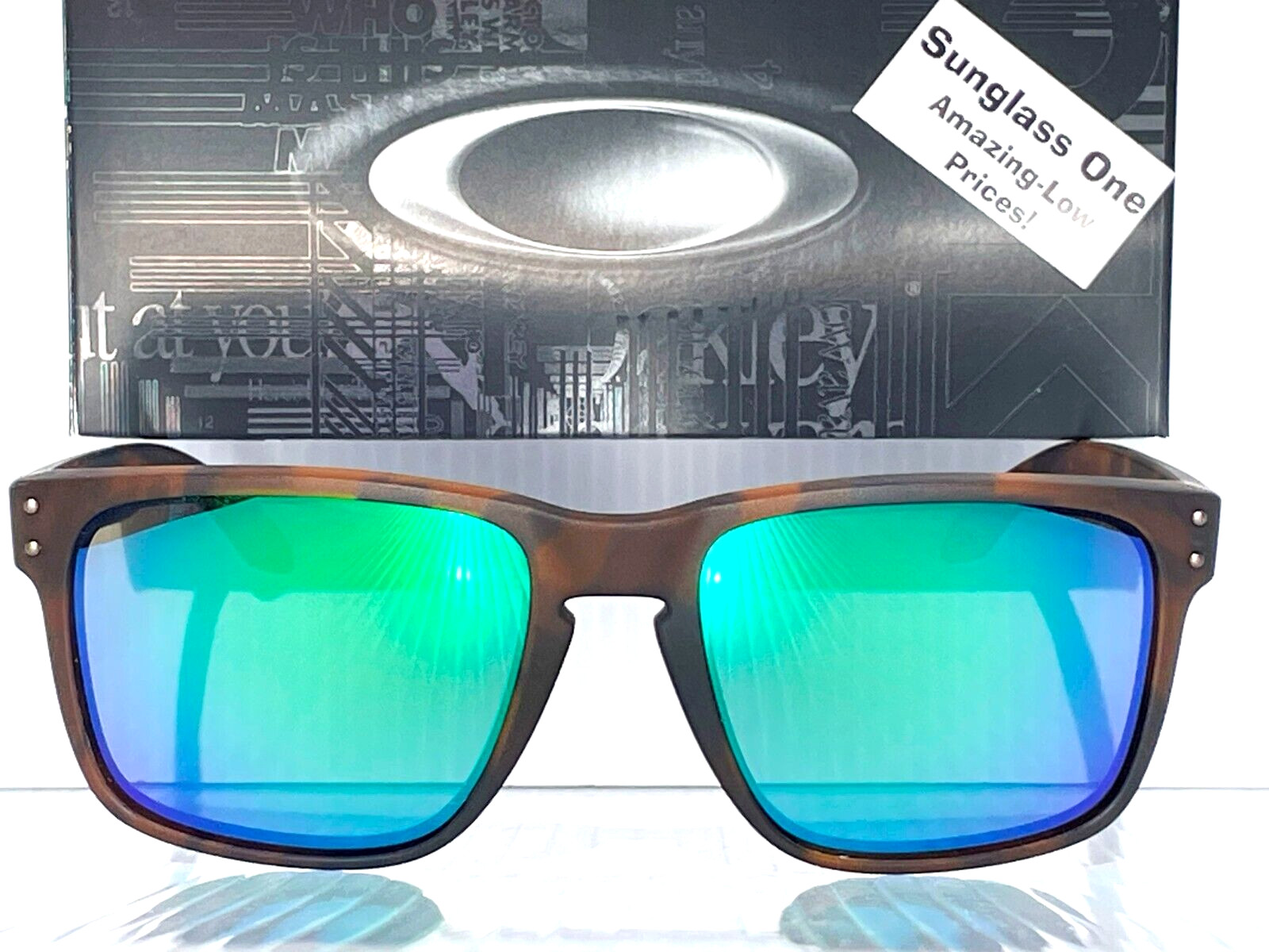 NEW Oakley HOLBROOK XL Matte Tortoise POLARIZED Galaxy Jade Lens Sunglass 9417