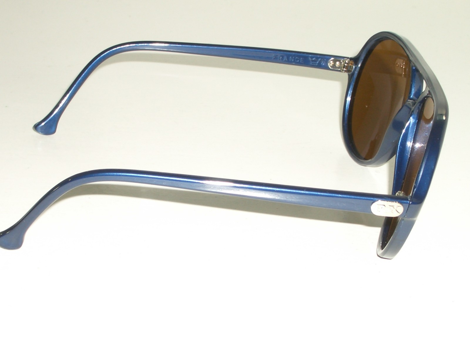 VUARNET Px 374 145 DEEP BROWNISH CRYSTAL LENS BLUE NYLON CATS SUNGLASSES NEW