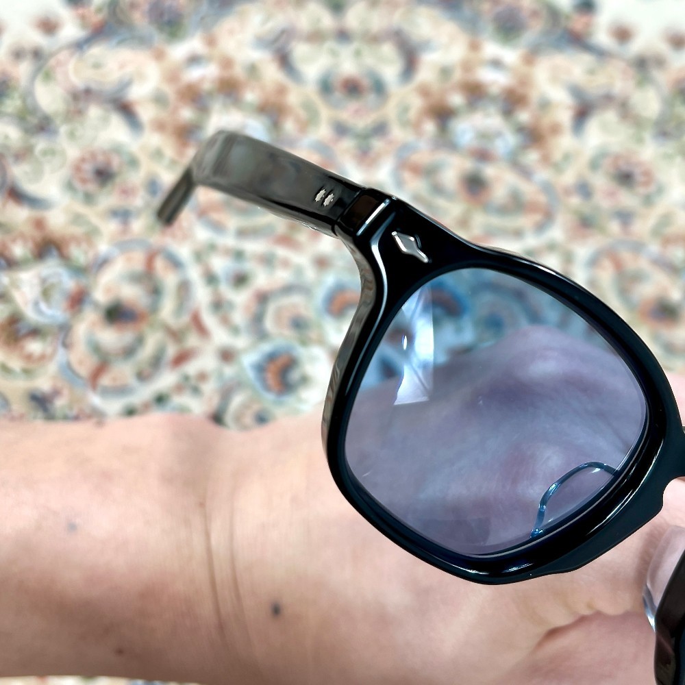 [A+, Size 44mm] Jacques Marie Mage Zephirin Titan Silver Sunglasses Black