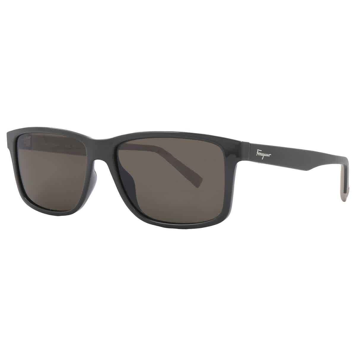 Salvatore Ferragamo Dark Grey Rectangular Men’s Sunglasses SF938S 338 57