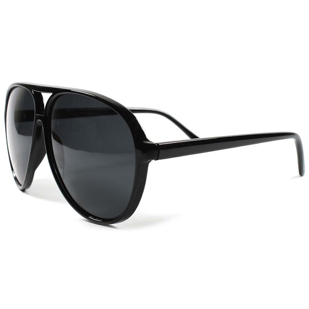 Vintage Retro 80s Oversized Anti Glare Mens Womens Black Polarized Sunglasses