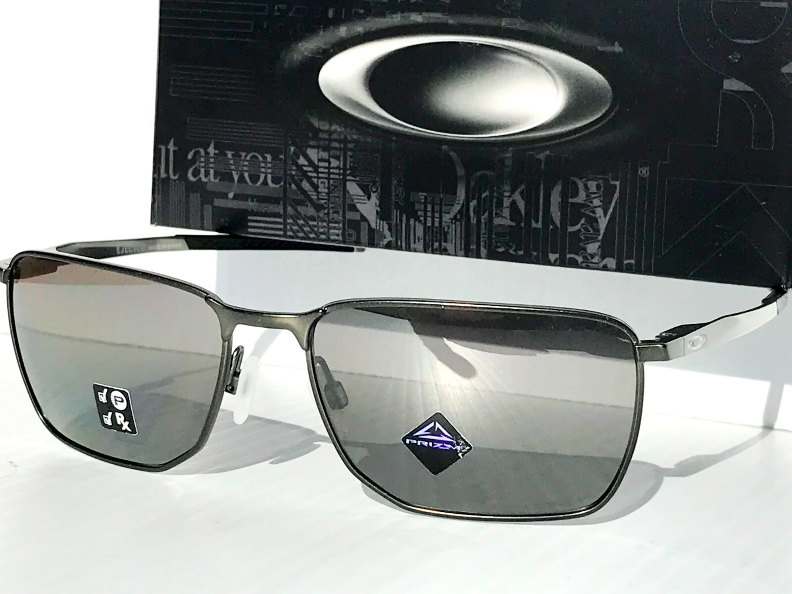 NEW* Oakley EJECTOR Carbon Metal w POLARIZED PRIZM Black Sunglass 4142-03