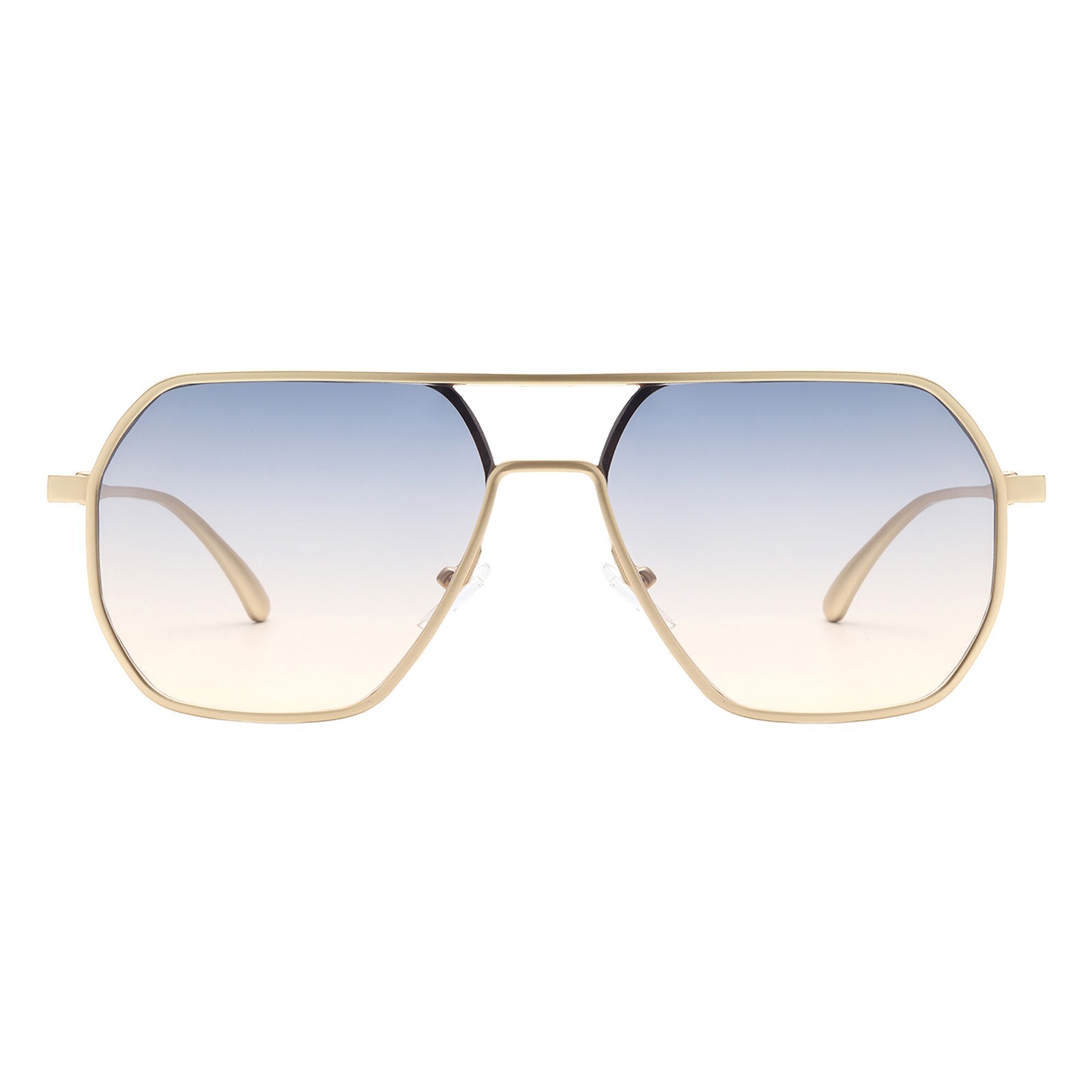Unisex Fashion Sunglasses Modern Geometric Square Metal Frame UV400