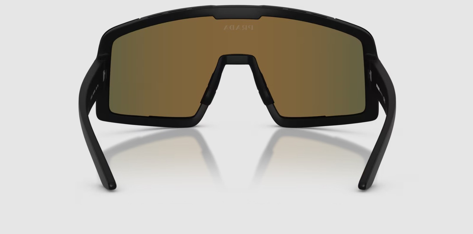 PRADA ROSSA PS B07S 1BO70U Matte Black Dark Brown Mirror 44 mm Men’s Sunglasses