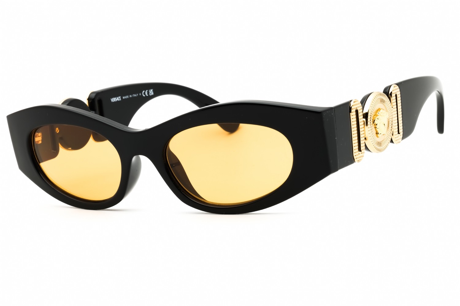 VERSACE VE4480U GB1 7 51 Sunglasses Black Frame Orange Lenses 51mm