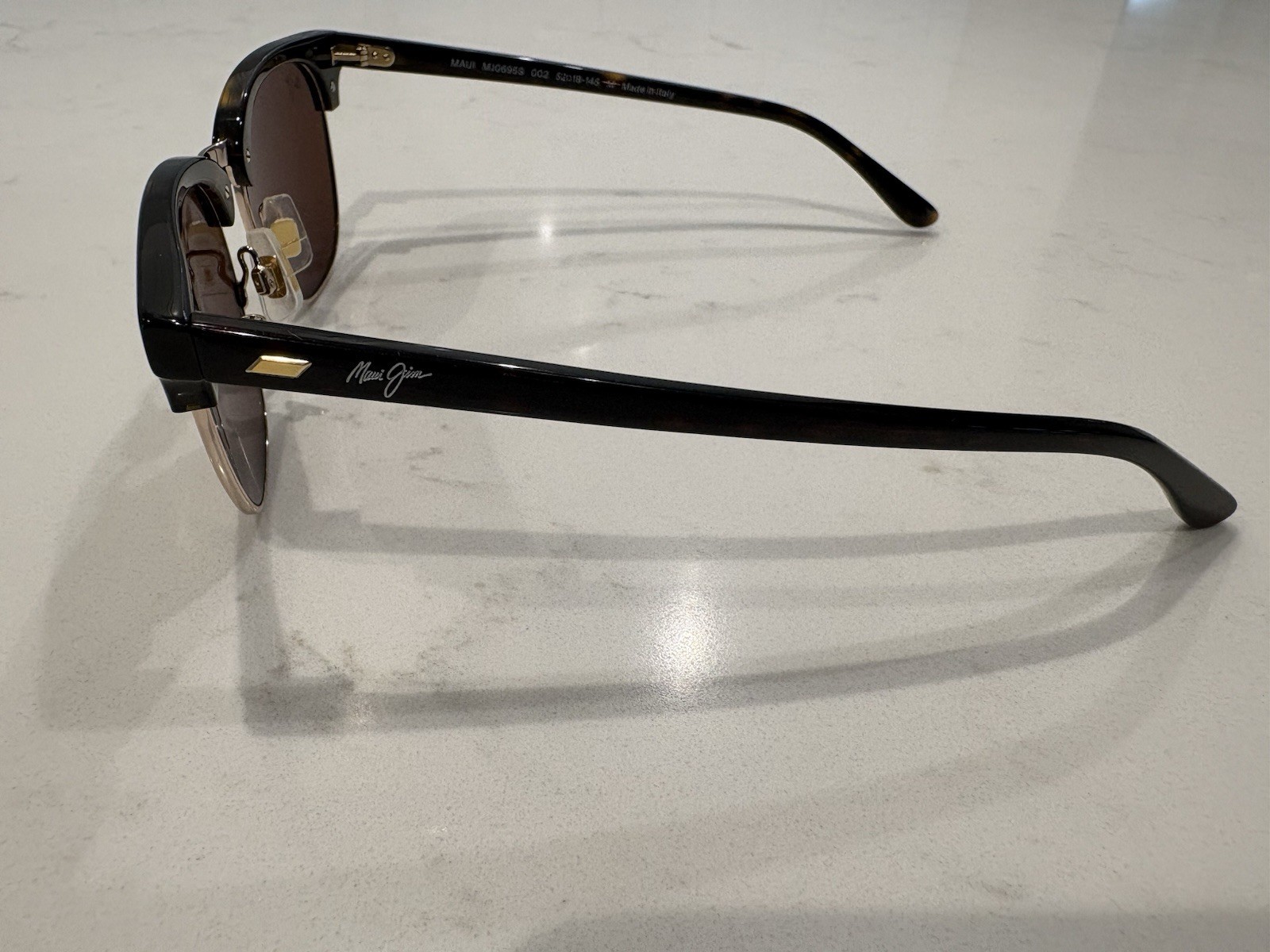 Maui Jim Holuma Polarized Clubmaster-Style Sunglasses MJ0695S-002 – Brown Unisex