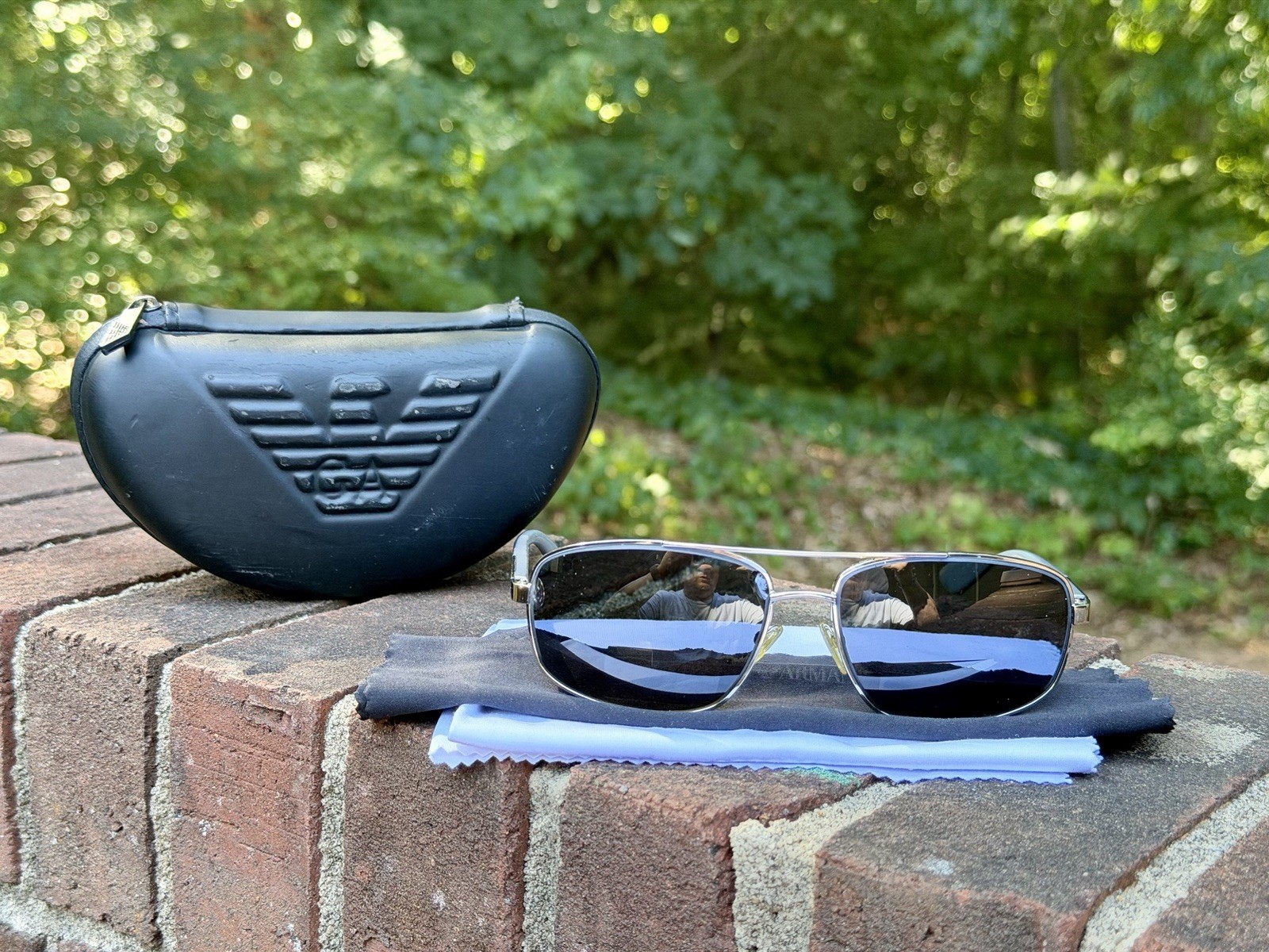 Emporio Armani EA9820/S Sunglasses Gunmetal 60 15 135 Men’s w/ Hard Case