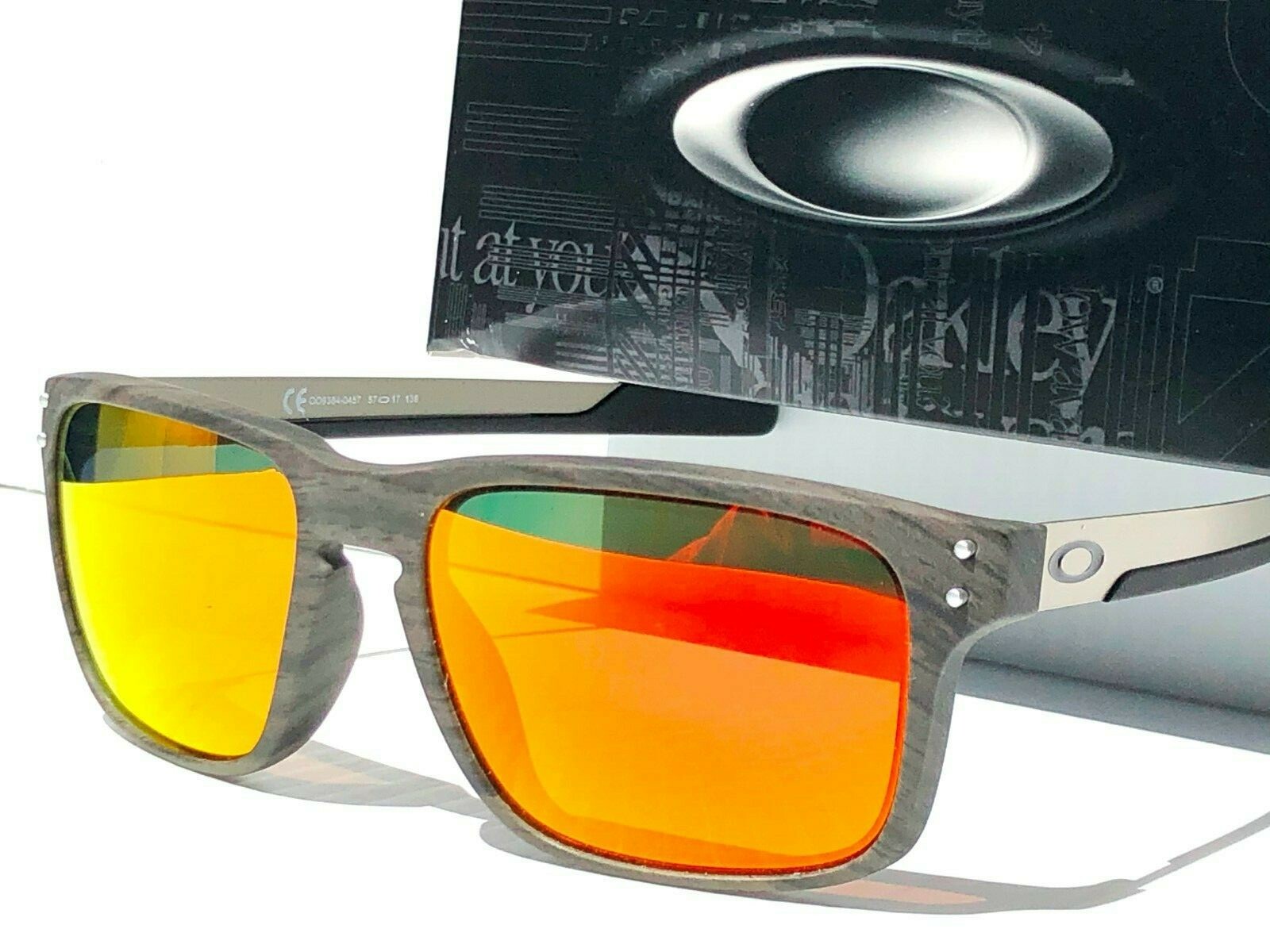 NEW* Oakley HOLBROOK MIX Woodgrain POLARIZED Galaxy RUBY Sunglass 9384-04