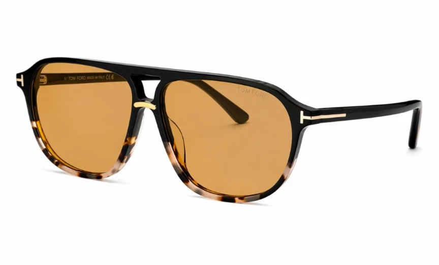 Tom Ford Bruce Sunglasses FT1026 Black Havana/Brown 61-12-145mm With Case New