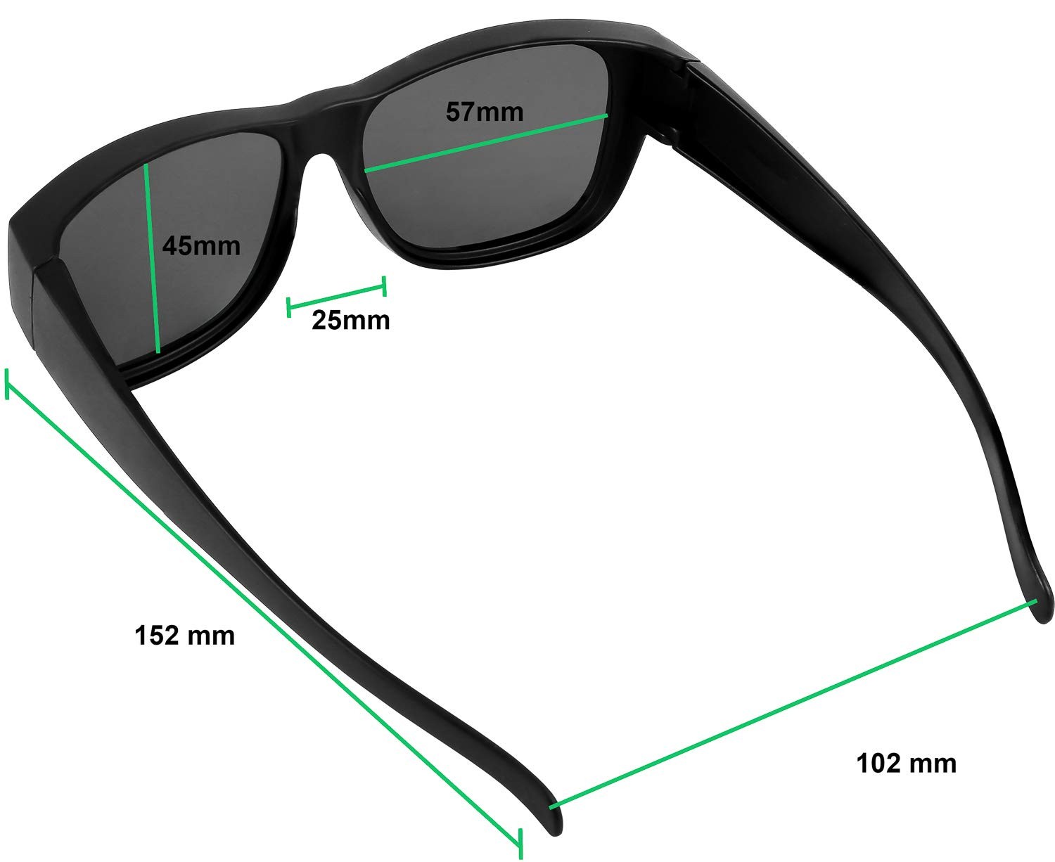 Fit Over Sunglasses Polarized Wear over Eyeglasses Unisex for Men and Women