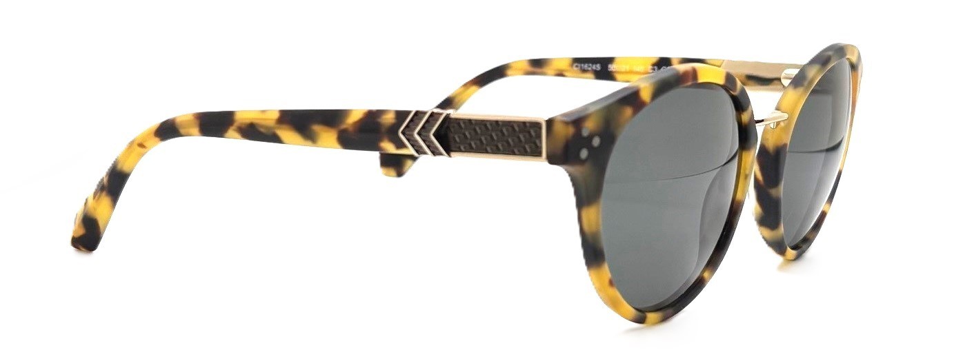 Cadillac Sunglasses Retro P3 Shape Matte Tortoise Acetate & Metal Bridge 1624 C3