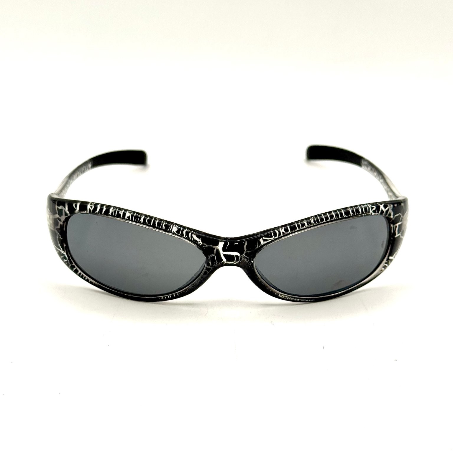 FUTURI Sunglasses Men’s Black White Pattern Sport Wrap UV Protection Shades