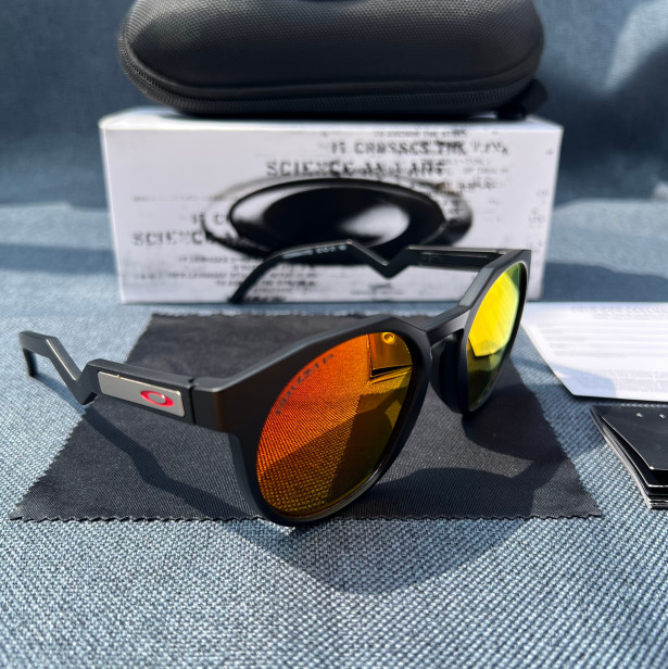 Oakley OO 9464 Hstn Matte Black Prizm Orange Unisex Womens Mens Sunglasses