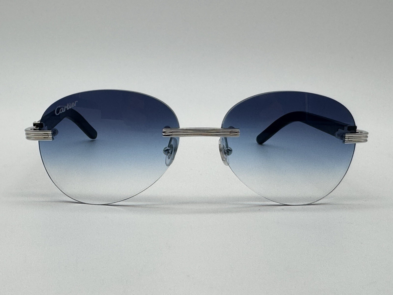 PREMIERE DE CARTIER C DECOR BLUE BUBINGA WOOD SUNGLASSES NEW 100% GENUINE ~$3625