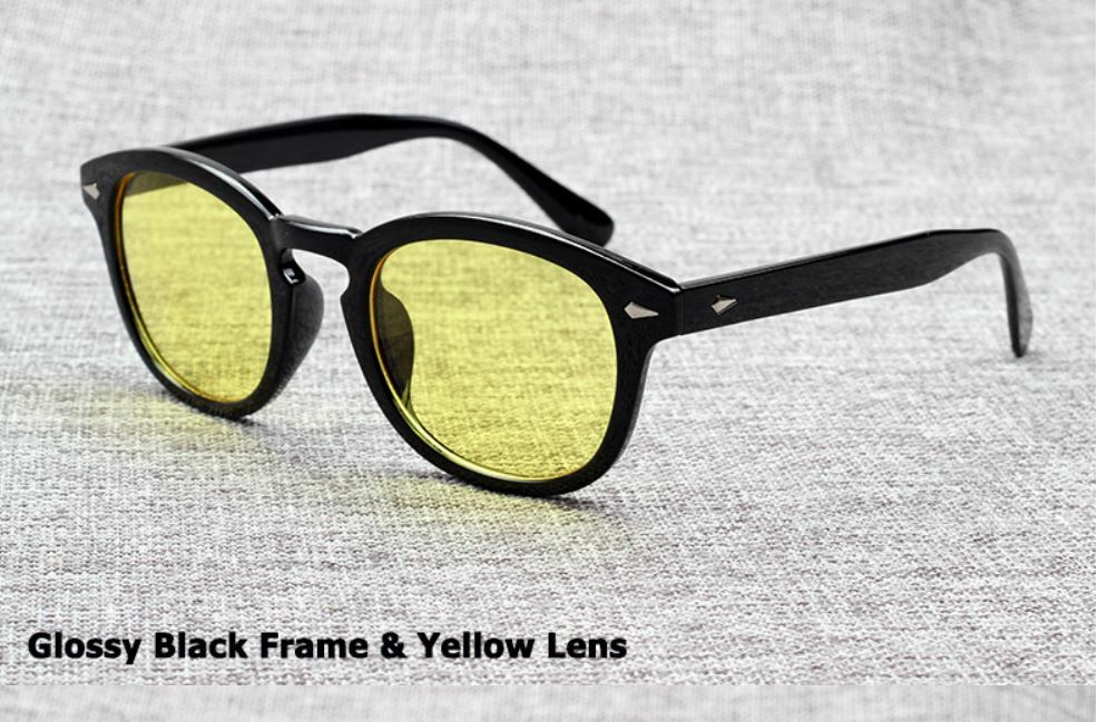 Mens Sunglasses Johnny Depp Robert Downey Tinted Blue Lens Retro Classic Fashion