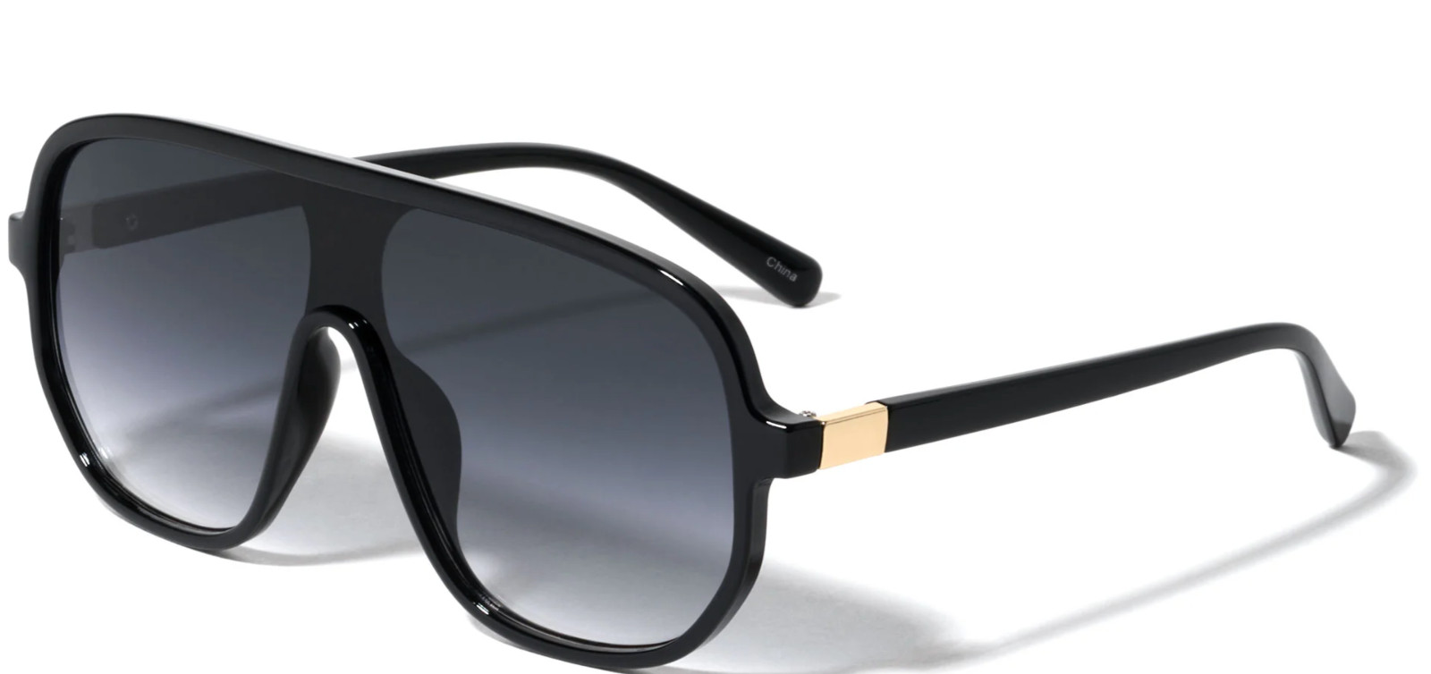Men Guy Dude Square Sunglasses Shades 100% UV Protection Fashion Flat Black Lens