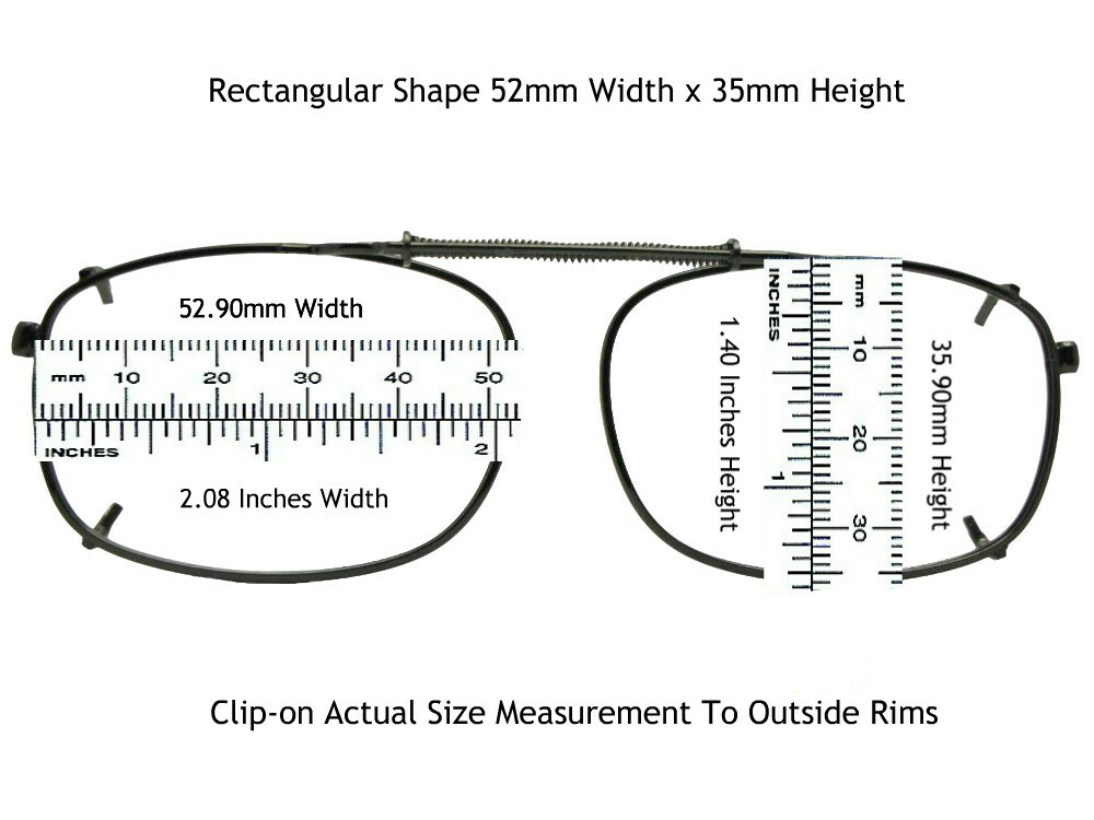 Rectangular Shape Non Polarized Clip-on Sunglasses