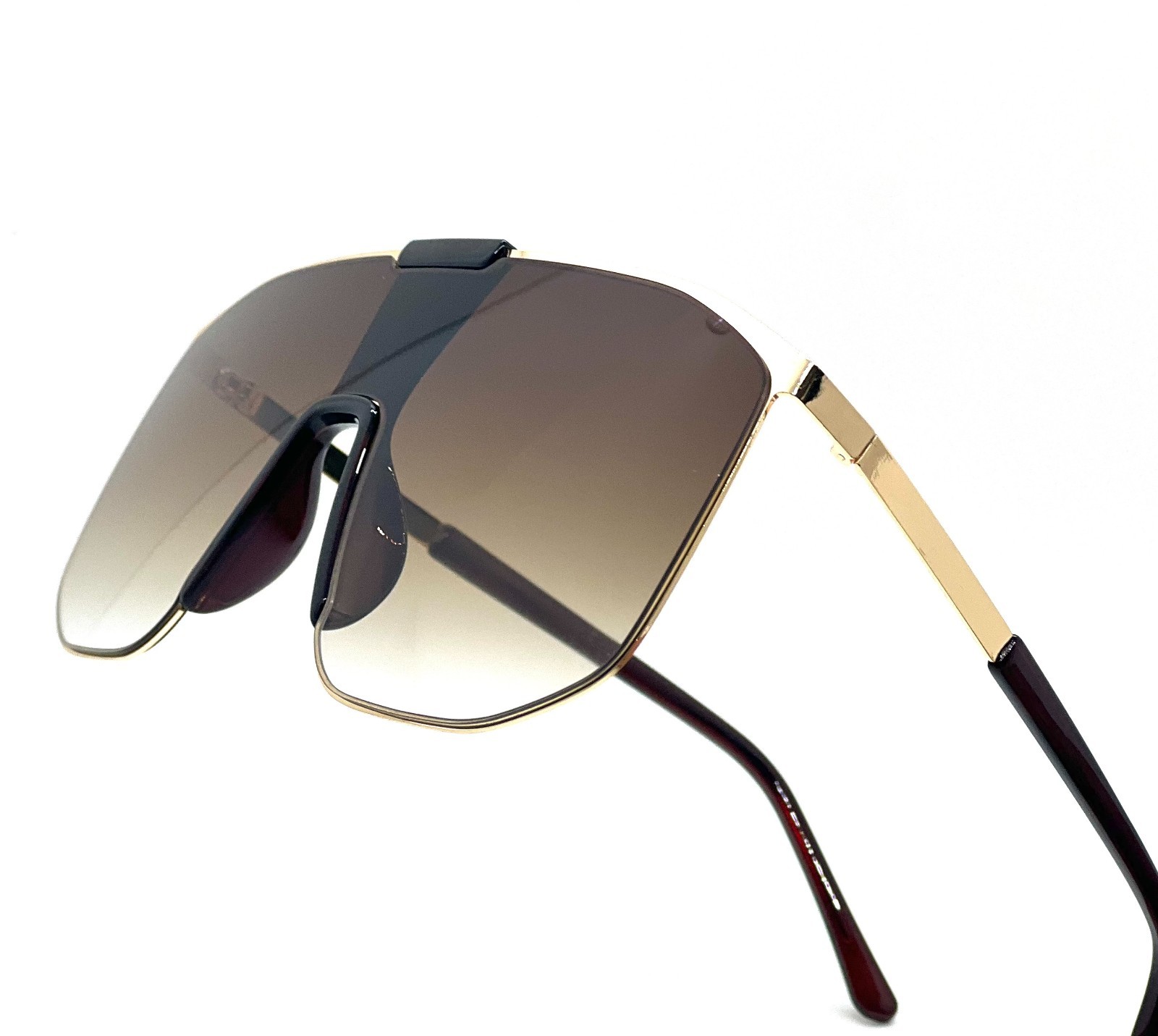 Men Women Black Lens Glasses Sunglasses Fashion Big Oversize Flat Lens Square