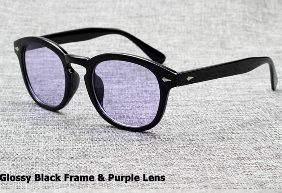 Mens Sunglasses Johnny Depp Robert Downey Tinted Blue Lens Retro Classic Fashion