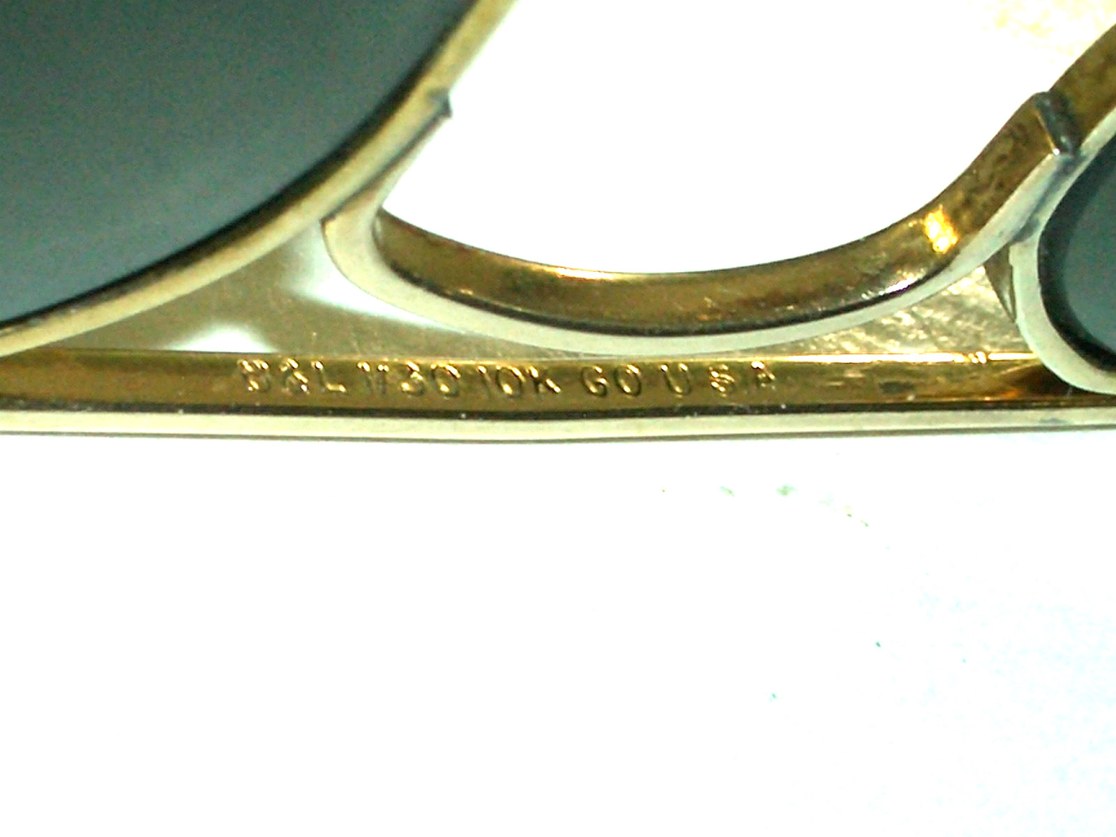 58[]16mm 1960’s VINTAGE B&L RAY BAN 1/30 10K GO G15 CARAVAN AVIATOR SUNGLASSES