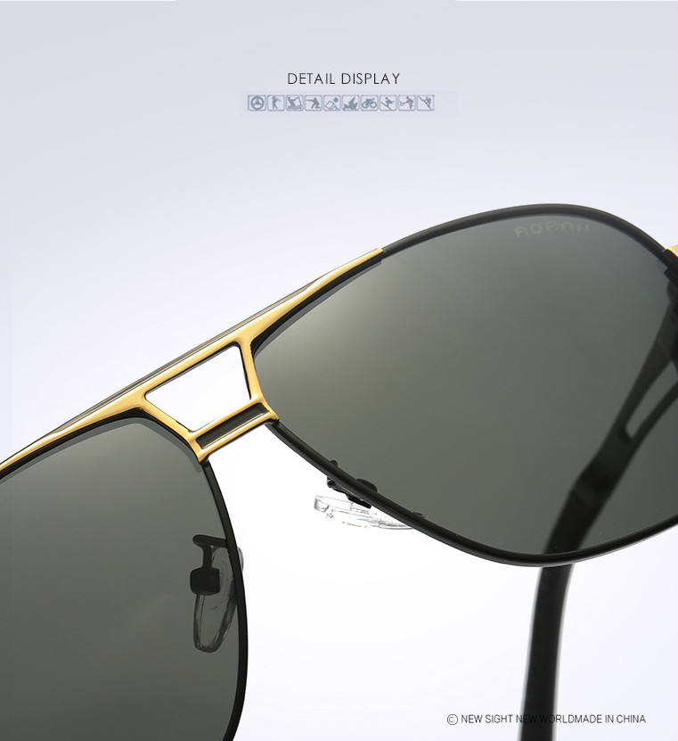 Men Square Metal Tinted Nearsighted Myopia Eyeglasses Outdoor Driving Sunglasses