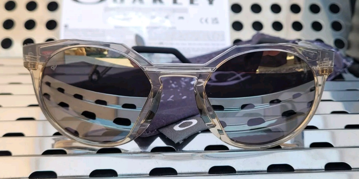 New Oakley HSTN Metal 9279-0552 Damian L. Sunglasses Grey Ink-Sepia/ Prizm Black