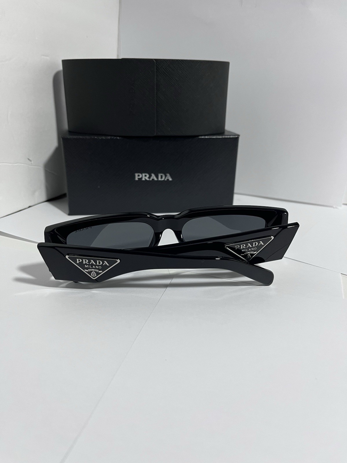 PRADA PR 09ZSF 1AB5S0 Black Grey Men’s 54mm Sunglasses
