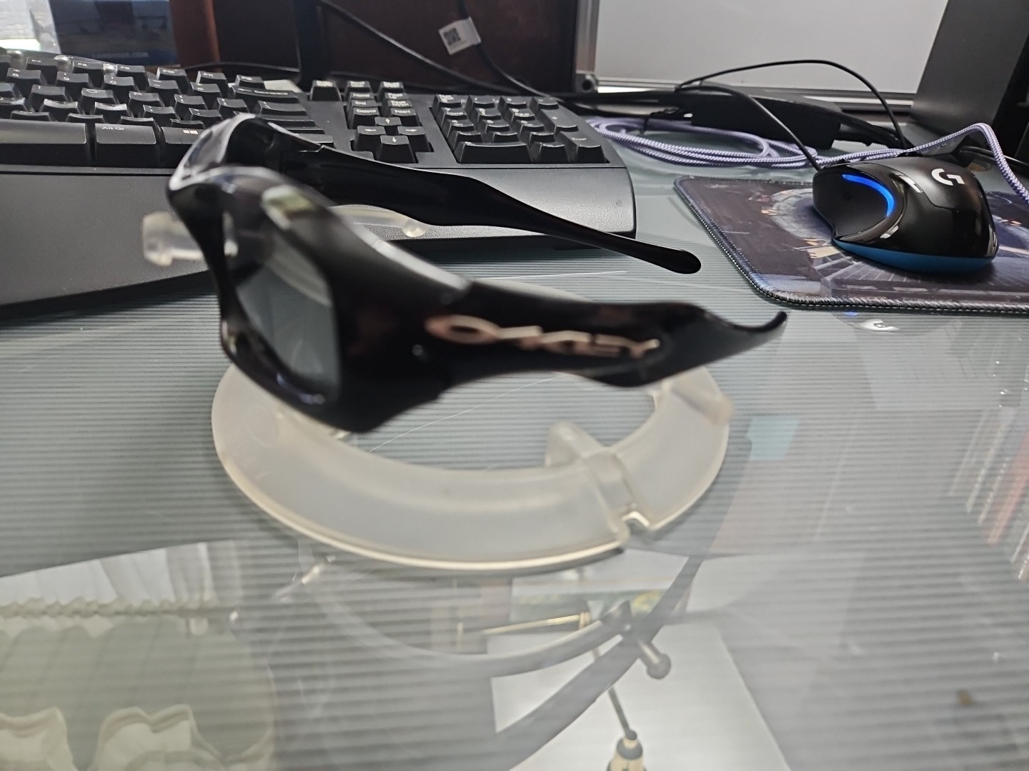 Oakley Fatcat Polished Black Vintage Sunglasses Made In USA with Case Fat Cat