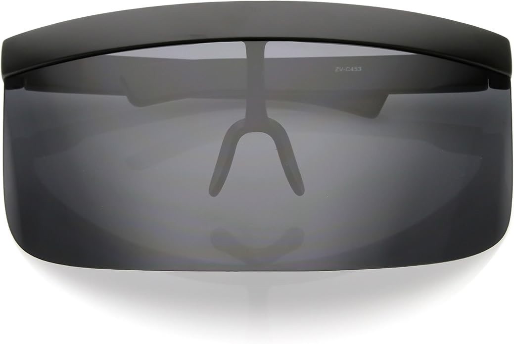 Oversized Visor Protective Sunglasses Single One Piece Lens Shield Face Cover
