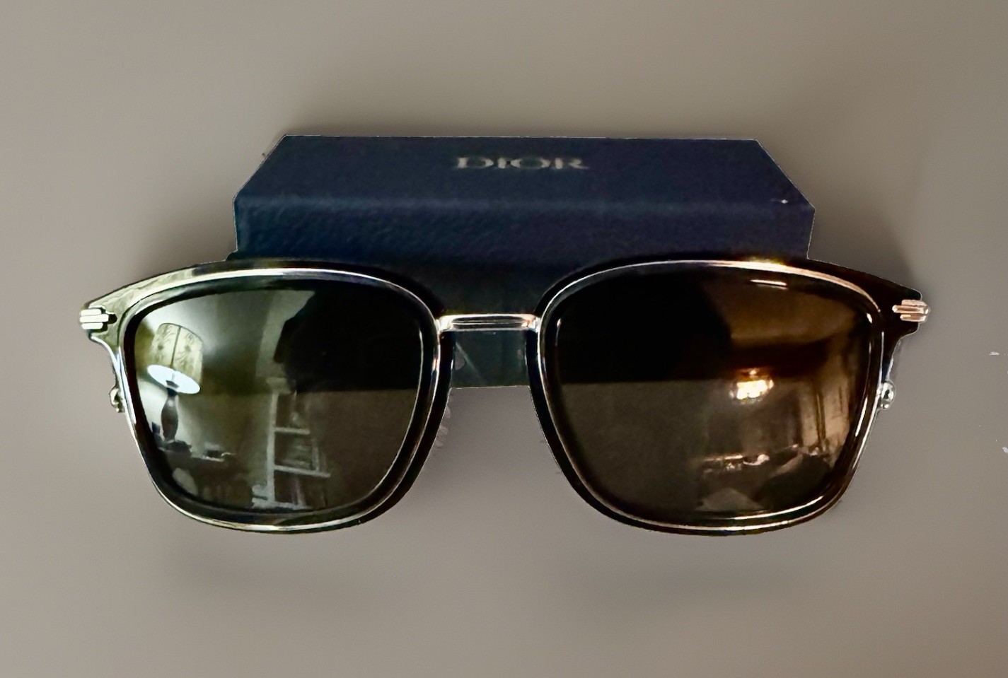 NEW Dior DiorBlackSuit S18U 13A0 Men’s Black Rectangle Sunglasses Gray 53-20-145