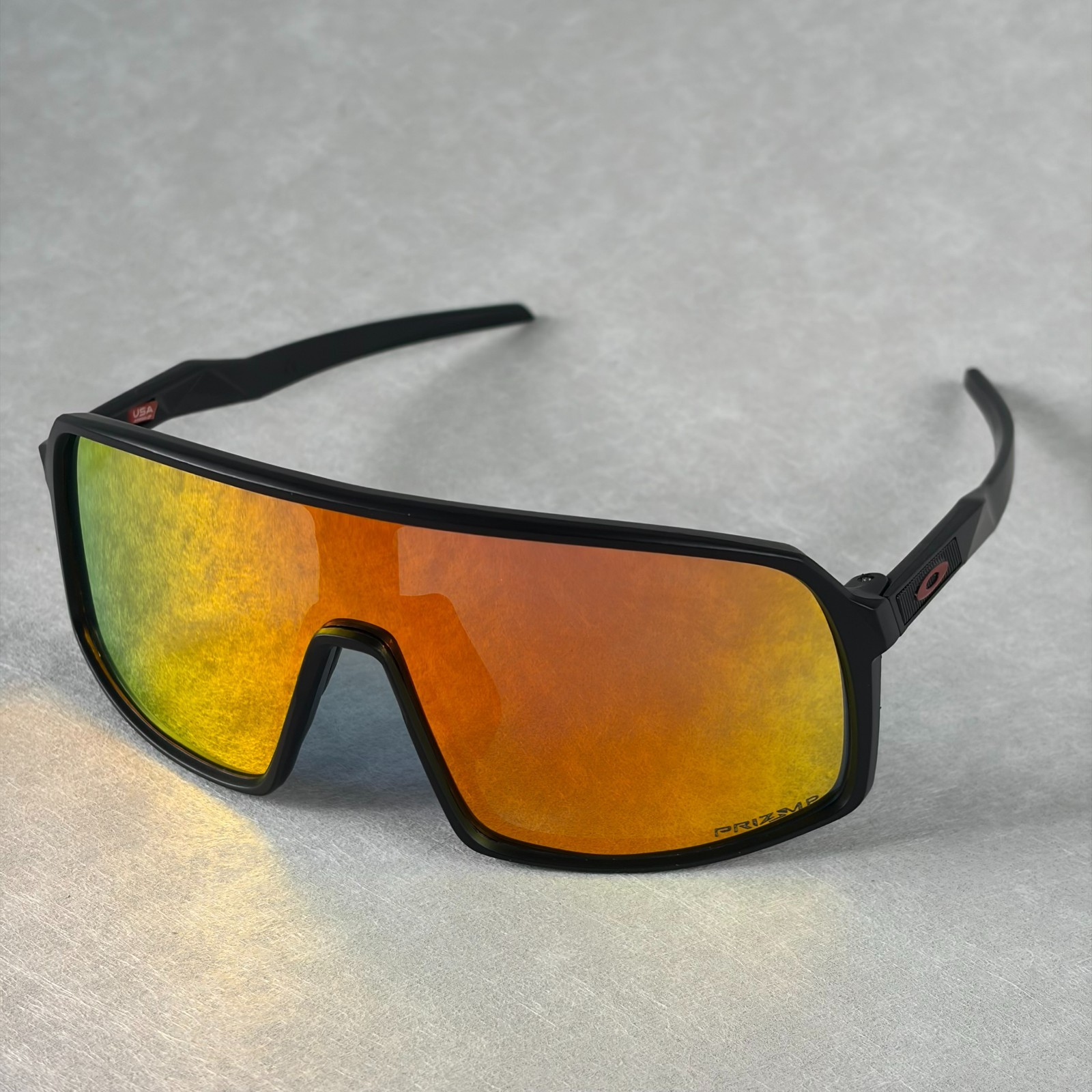 Oakley Sutro Matte Black Frame Prizm Ruby Orange Mirror Sunglasses W/ Box