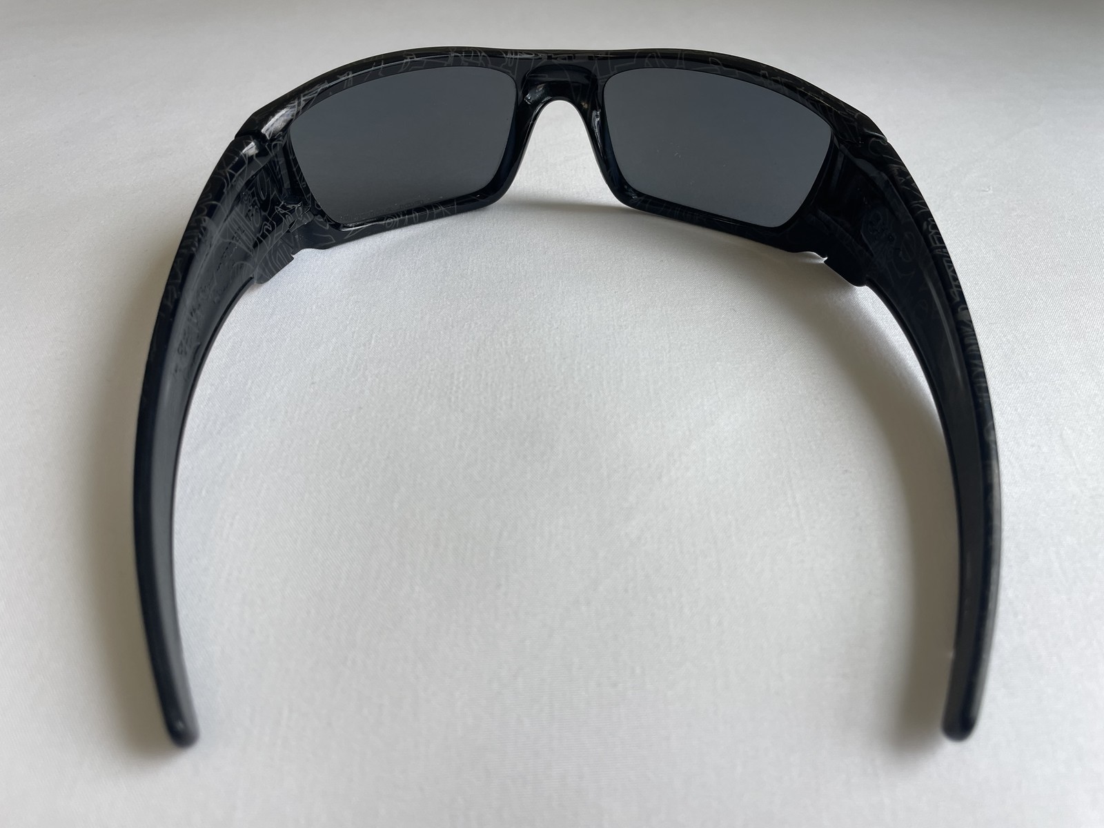 Oakley Fuel Cell Black / Silver Ghost Text – Black Iridium Polarized – NEAR MINT