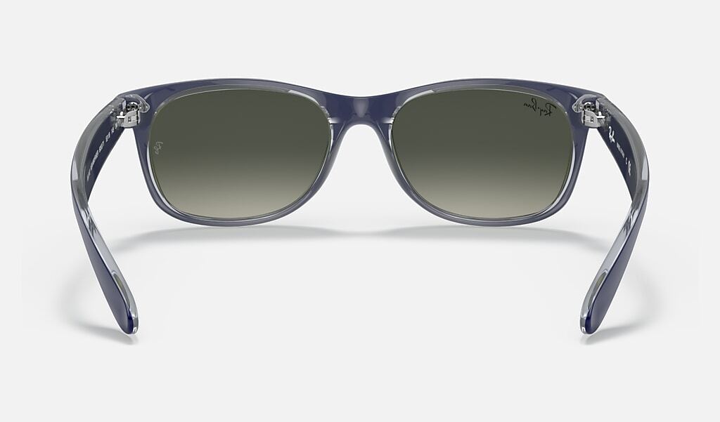 Ray-Ban New Wayfarer Blue Gradient Transparent 55mm Sunglasses RB2132 605371 55