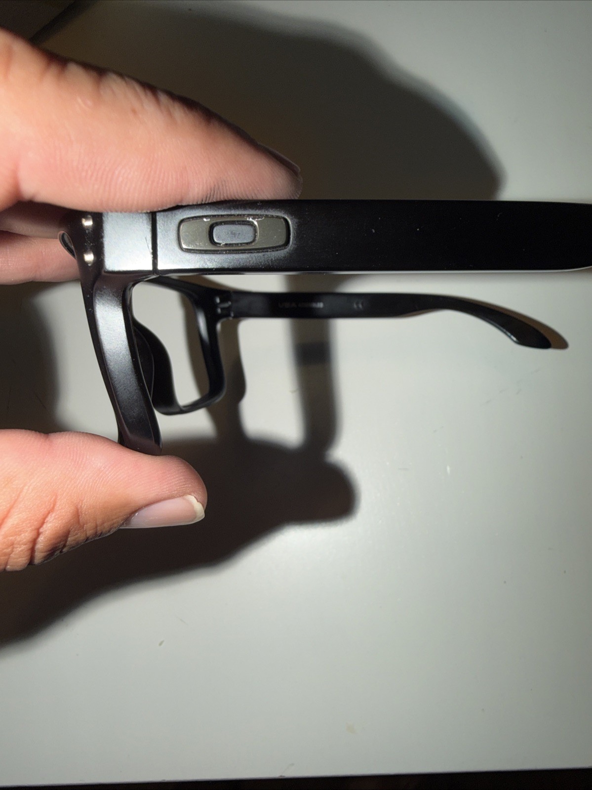 Mens Sport Sunglasses Black Matte Frame Emblem Logo – FRAME ONLY