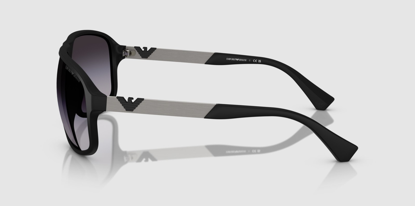 EMPORIO ARMANI EA4029 50638G Black Rubber Grey Gradient 64 mm Men’s Sunglasses