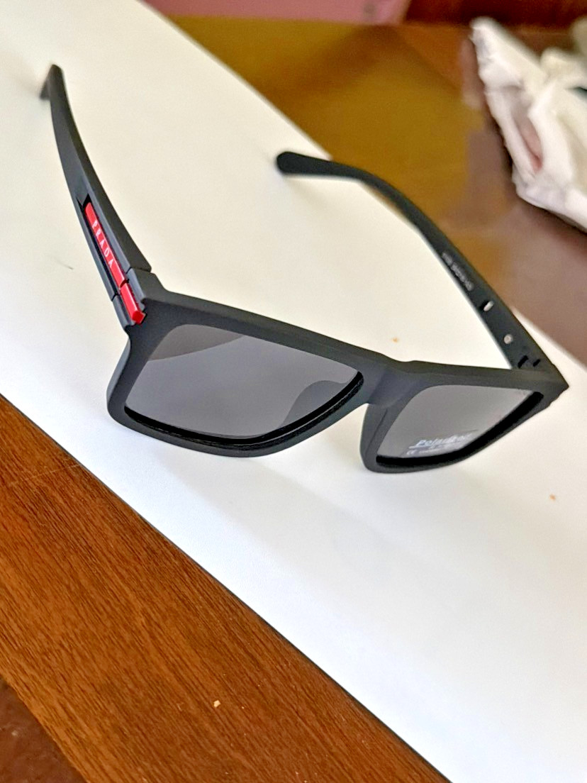 PRADA Men’s Línea rossa Black Designer Sunglasses FREE SHIPPING sealed with box