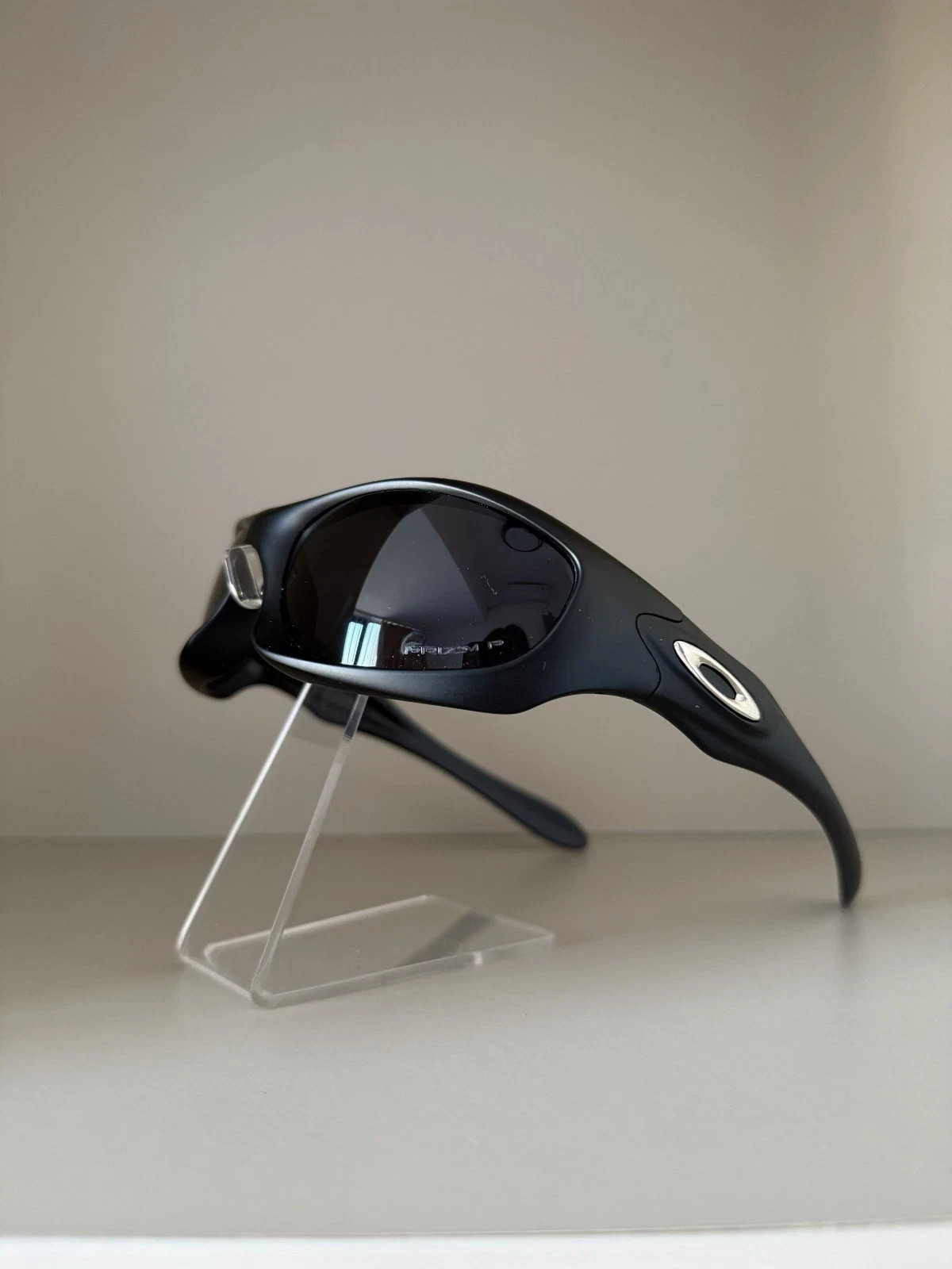 Vintage Oakley Monster Dog Sunglasses 00s Matte Black Frame Black Lenses
