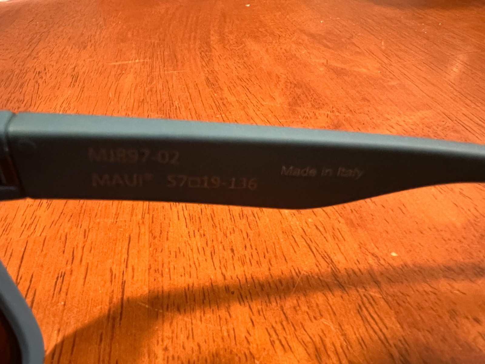 Maui Jim The Flats MJ897-02 Black Teal Stripes Polarized Neutral Grey NIB
