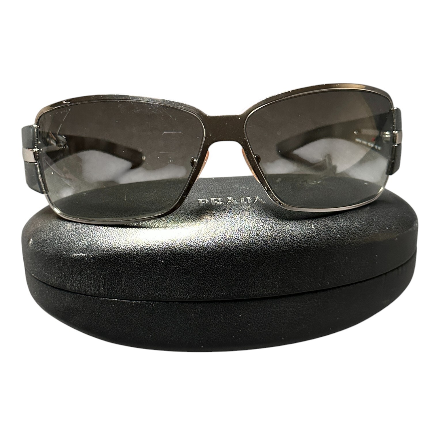NWOT PRADA Sunglasses in Black and Silver – UNISEX – Retail $395 – US Seller