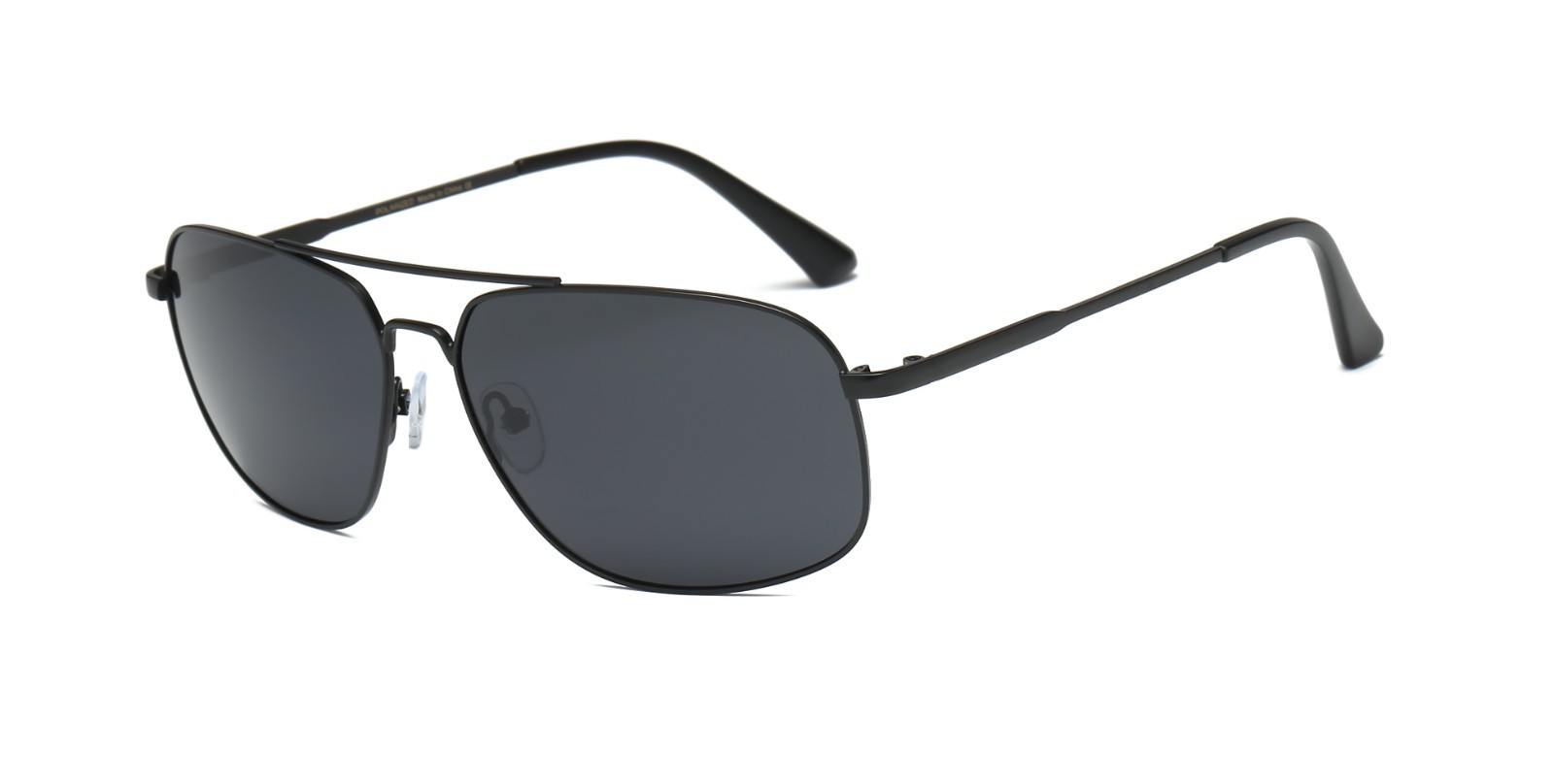 Men’s Sports Polarized Rectangular Sunglasses With Metal Frame Outdoor Shades